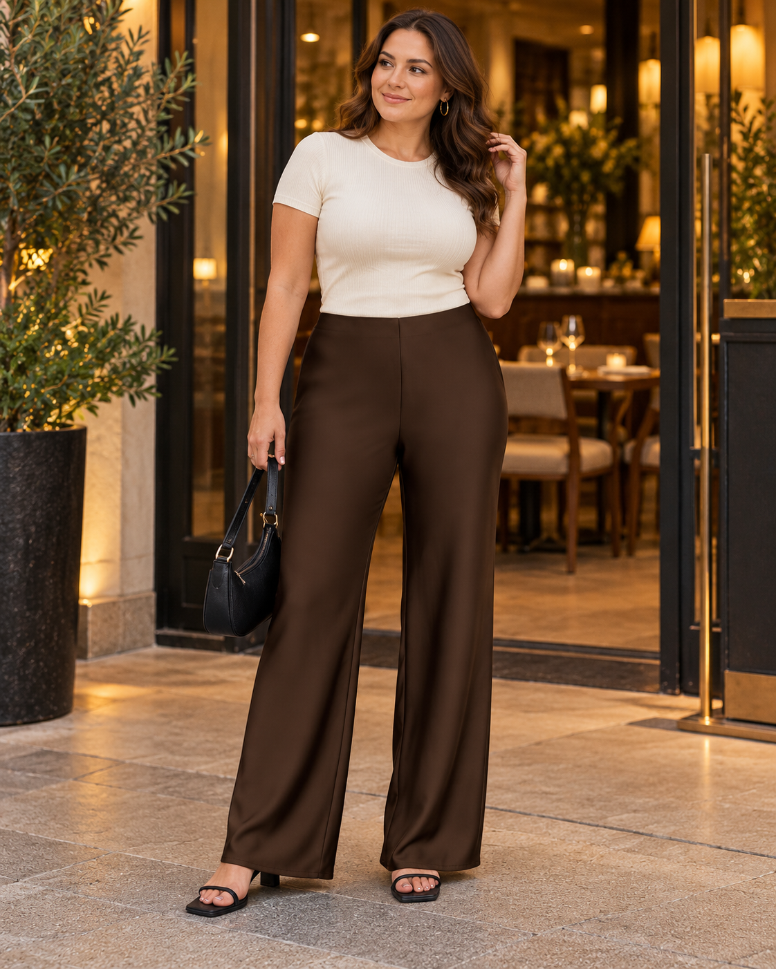 Celeste | Satin-Look Wide-Leg Pants